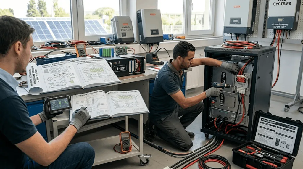 Installation et mise en service des batteries
